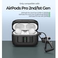 thumbnail image 4 of Dexnor Magnetic Case for AirPods Pro 2nd/1st Generation (2023/2022/2019), Compatible with MagSafe, Drop-Proof Lock Full-Body Shockproof Hard Protective Cover Rugged Bumper Cases with Carabiner,Black, 4 of 9