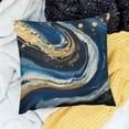 thumbnail image 2 of Navy Blue Throw Pillow Covers Abstract Blue Gold Pillow Cases Decorative Cushion Cases for Sofa Couch Living Room, 2 of 5