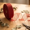 thumbnail image 2 of HWRETIE Glitter Mesh Wired Ribbon Roll 2M,Sheer Crinkle Net Decorative Ribbon for Christmas Tree,Wreath,Gift Wrapping,Home Holiday Decor, 2 of 7