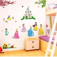 thumbnail image 1 of Princesa Belle Ariel Cenicienta decoración de la habitación de la niña pegatinas de dibujos animados papel tapiz autoadhesivo calcomanías regalo para niños, 11 Afortunado Sencillez, 1 of 2