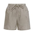 thumbnail image 6 of WAYUTE Shorts for Women Striped Elastic Waist Casual Shorts with Drwastring and Pockets Comfort Everyday for Ladies Versatile Summer Outdoor, 6 of 7