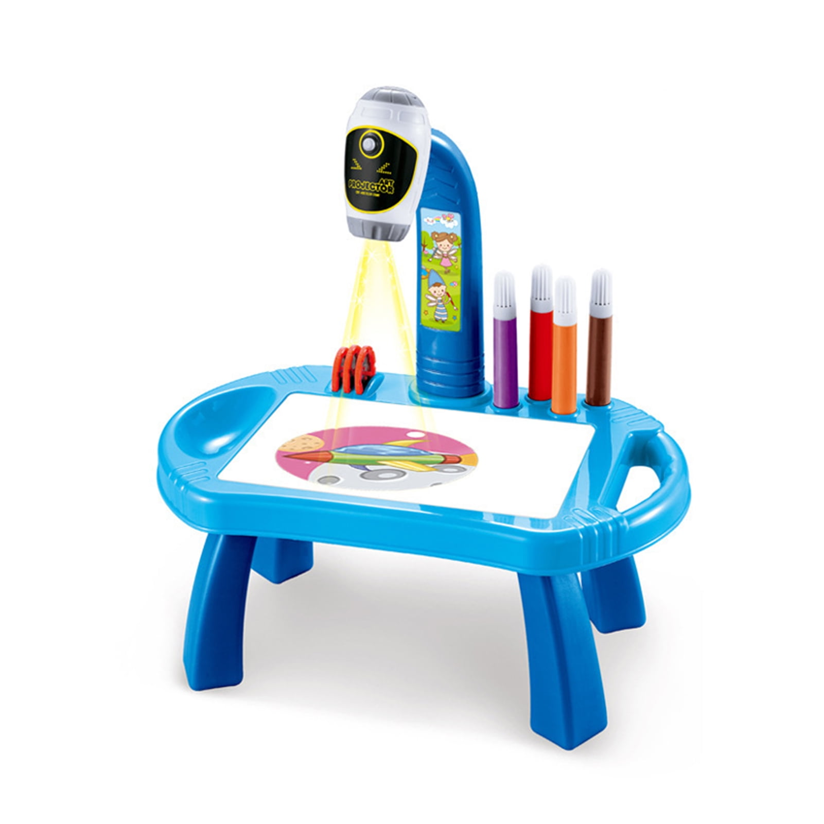 ESHOO Drawing Board for Kids, Learning Desk with Projector, Drawing Projector Table, Toddler Drawing Board, Projector Learning and Drawing Painting Set Art