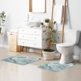 thumbnail image 7 of 2 Piece Bath Mat Set with U-Shaped Toilet Mat and Rectangle Bath Rugs Non Slip Machine Washable Bathroom Mats Delicate Dragonflies Pattern, 7 of 7