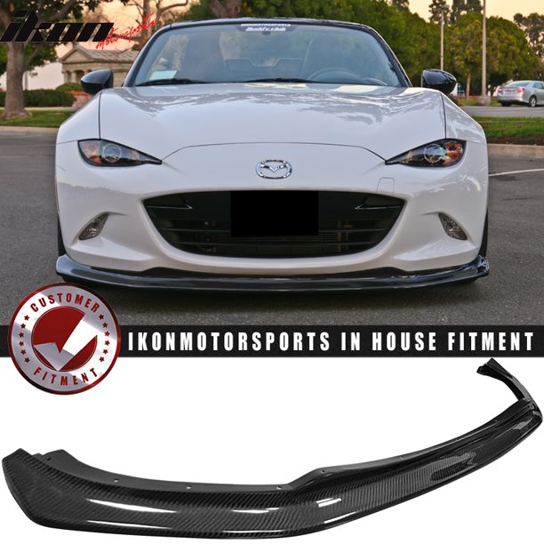 Fits 1617 Mazda MX5 Miata ND5RC CS Style Front Bumper Lip Carbon