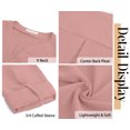 thumbnail image 6 of Fantaslook Womens Blouses 3/4 Sleeve V Neck Work Shirts Dressy Tops Chiffon Office Wear, 6 of 9