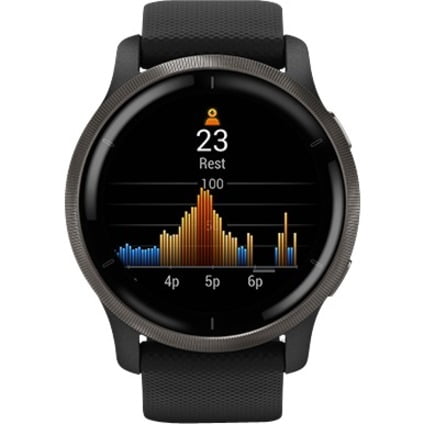 GARMIN Venu¬Æ 2 Smartwatch, Slate Bezel with Black Case & Silicone