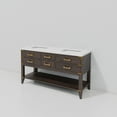 thumbnail image 5 of Woodhaven 60 in W x 22 in D Brown Oak Double Bath Vanity and Cultured Marble Top, 5 of 9