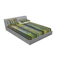 thumbnail image 2 of Ambesonne Fall Fitted Sheet & Pillow Sham Set, Autumn Season Beech Forest, Full, Grey Yellow, 2 of 2