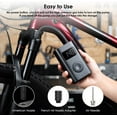 thumbnail image 2 of Portable Air Compressor 1S-Car Tire Inflator Electric Bike Pump,Mini Portable Air Compressor Digital LED Lamp,2000mAh Type-C Charge 150PSI for Bicycle/Motorcycle/Ball, 2 of 3