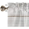 thumbnail image 5 of Floral Kitchen Curtain Valance and Tiers Set Teal Green Poppy Flower Rod Pocket Kitchen Tier Curtains Valance Set 3 Piece Watercolor Spring Flower Wood Grain Window Curtain Valance Tier Set 54 x 24 in, 5 of 5
