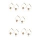 thumbnail image 1 of Sonducket 1 par de pendientes de aro de cristal, pendientes de tuerca para banquete, fecha nocturna, joyería de moda, regalo personalizado, cuenta dorada Cuenta Blanca Dorada 5piezas Sonducket CBP227082, 1 of 5