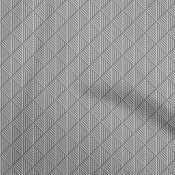 oneOone Cotton Poplin Gray Fabric Geometric Craft Projects Decor Fabric Printed By The Yard 56 Inch Wide