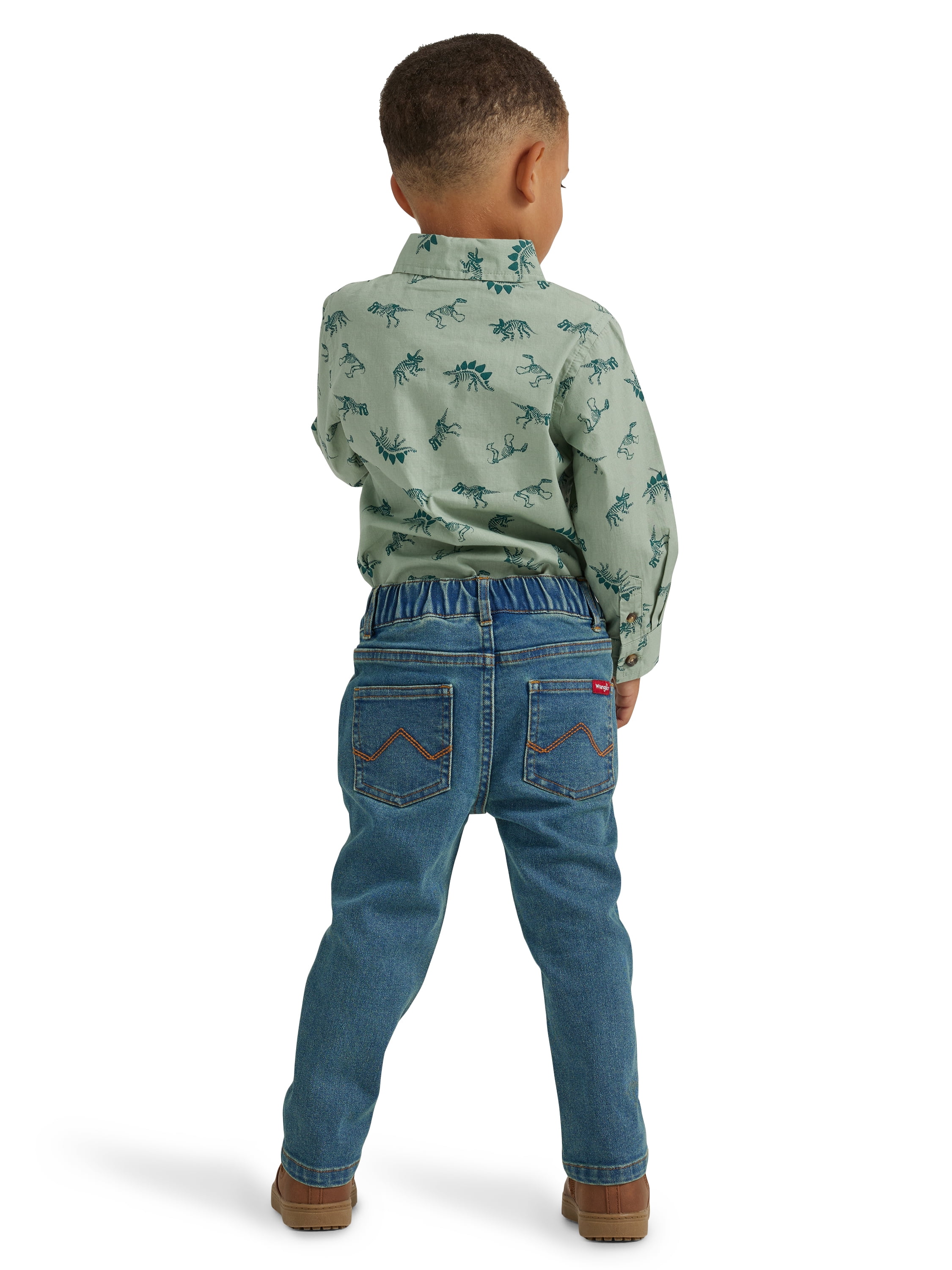 Wrangler Toddler Boy Pull-On Straight Leg Jeans, Sizes 12M-5T