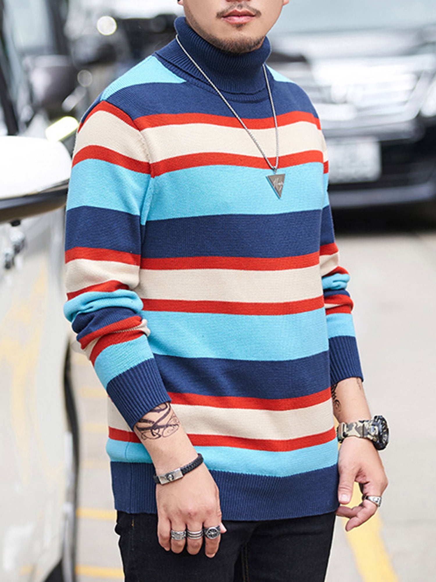 mens winter white sweaters