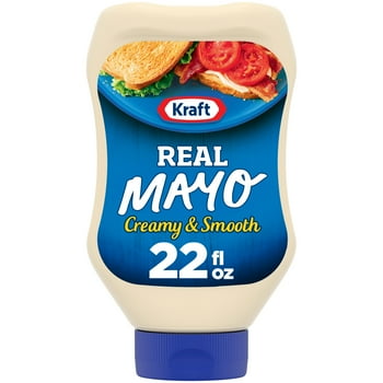 Kraft Real Mayo Creamy & Smooth Mayonnaise Squeeze Bottle, 22 fl oz