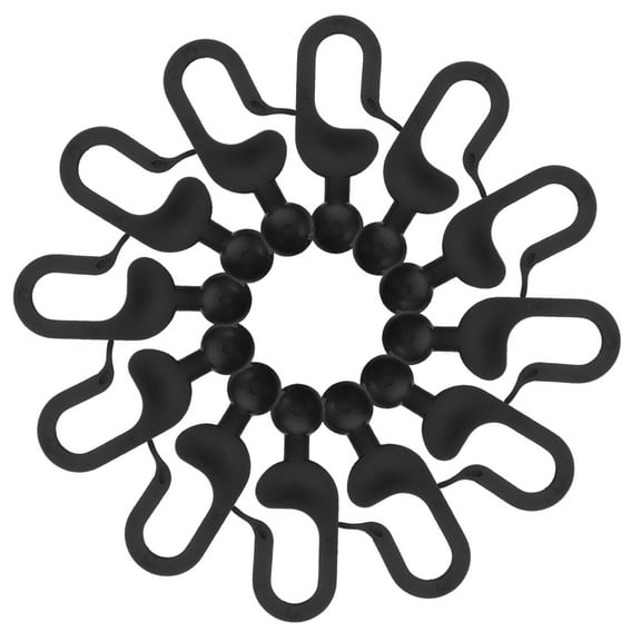 PAMINGONO 50Pcs Plastic Hooks for Gazebo Curtains Black Weather Resistant Canopy Hanging Clips for Camping