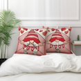 thumbnail image 4 of Valentines Gnome Pillow Cases18 x 18 Inch Valentine''s Day Love Forever Throw Pillow Covers Red Heart Cushion Cover Soft Decorative Pillow Cases for Anniversary Wedding Sofa Decor Set of 2, 4 of 6