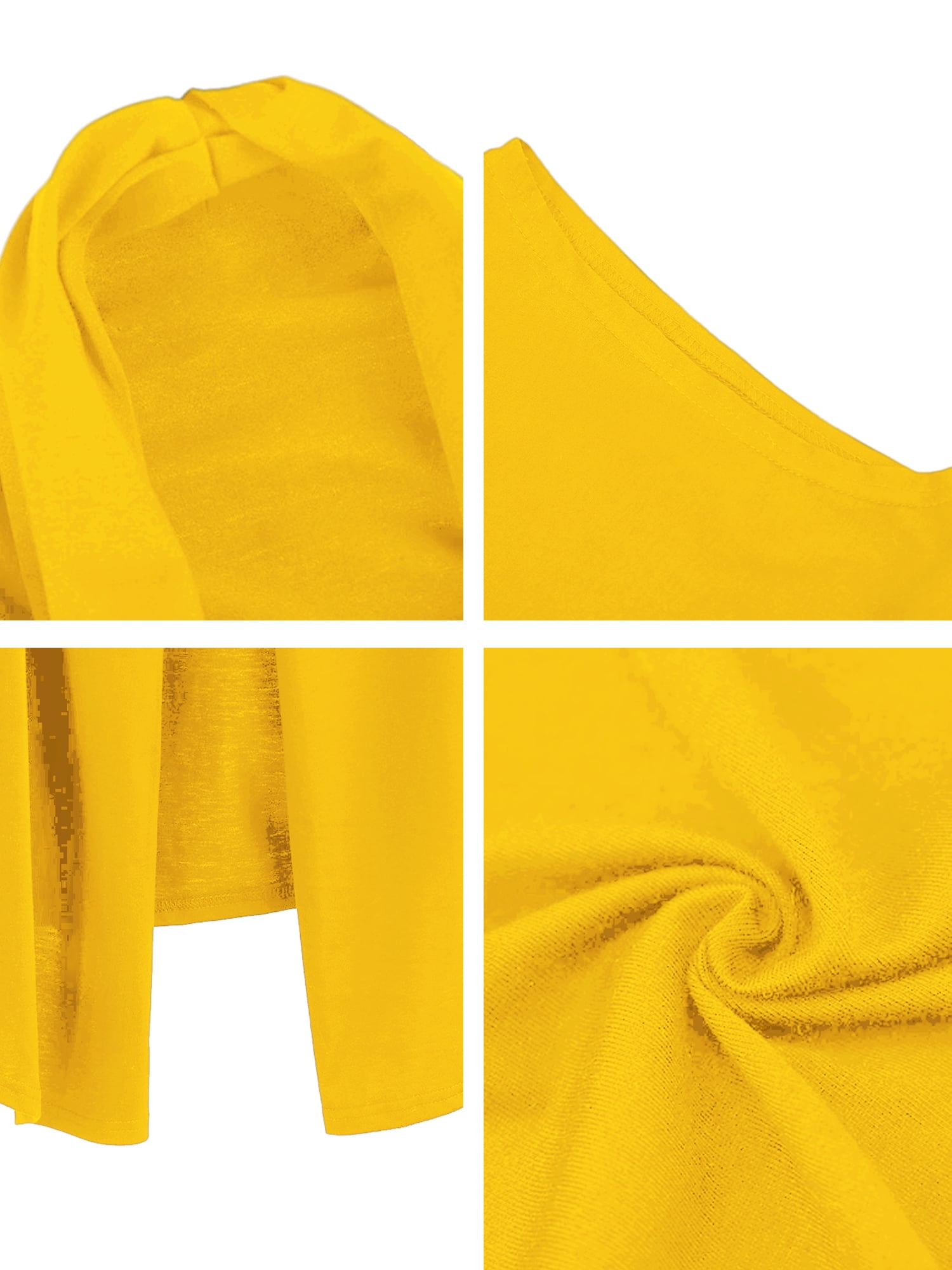 DARING DIVA Men's Sleeveless Open Front Asymmetric Hem Cardigan Vest 46 Yellow
