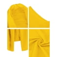 thumbnail image 6 of DARING DIVA Men's Sleeveless Open Front Asymmetric Hem Cardigan Vest 42 Yellow, 6 of 6