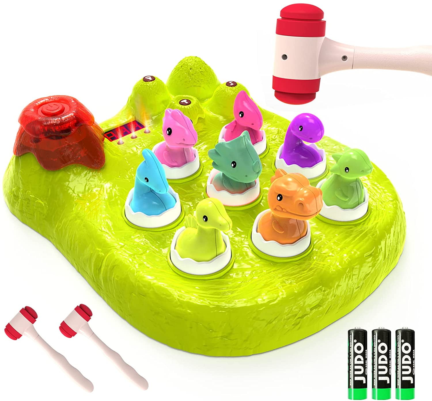 deAO Whack A Mole Play Set with Hammer Included with Light & Sound Functions 