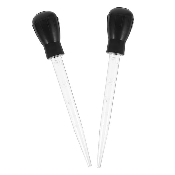 IBASETOY 2PCS Basting Syringe Black Graduated Design for Precise Oil Control Cooking Grilling Tool for Home Users