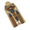 thumbnail image 2 of 2x tirantes y pajarita para niños, pajarita con tirantes para niños con clips fuertes Café jinwen tirantes para hombre, 2 of 8