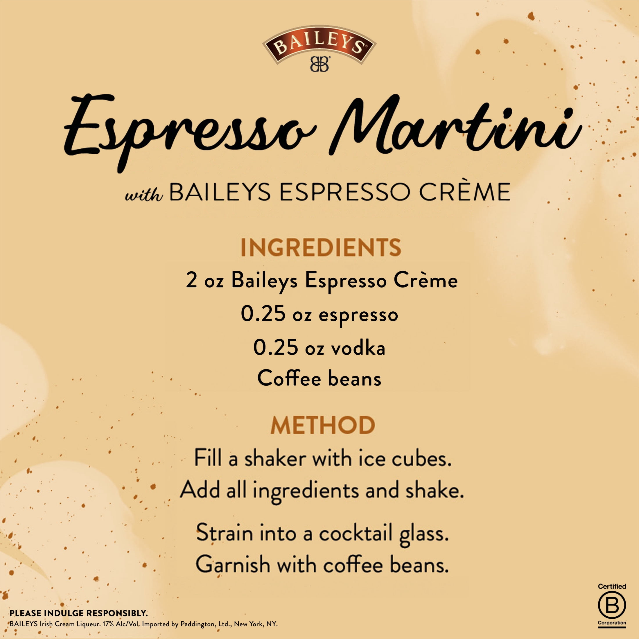 Baileys Espresso Crème Irish Cream Liqueur, 750 ml Bottle, 17% ABV