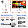 thumbnail image 3 of Westinghouse 32 Inch Curved Full HD White Gaming Monitor, 240Hz, AMD FreeSync Support, Low Motion Blur, 1500R Curve, 1920 x 1080, for PC Games with Built in Speakers, DisplayPort, HDMI, 3 of 9