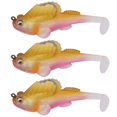 thumbnail image 1 of IWMango 3 pcs Fat Head Artificial Bait Swimbaits Fishing Lures Set Fish Tackle Accessories002, 1 of 13