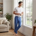 thumbnail image 4 of U2SKIIN Mens Pajama Pants,Soft Lightweight Lounge PJ Bottoms with Pockets, 4 of 6