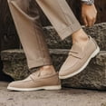 thumbnail image 5 of Men's Casual On Loafers Comfortable Soft Sole Breathable Suede Driving Shoes For Walking Travel Work Men’S Running Shoes, 5 of 8