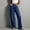 Dark Blue, variant on Women's Jeans High Rise Staright Leg Button Zipper Pockets Length Pants Jeans