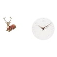 thumbnail image 1 of Escultura de reno, alce y ciervo, adorno de mesa, figura decorativa para sala de estar, oficina, dormitorio, , colgante de pared, reloj a, 1 of 8