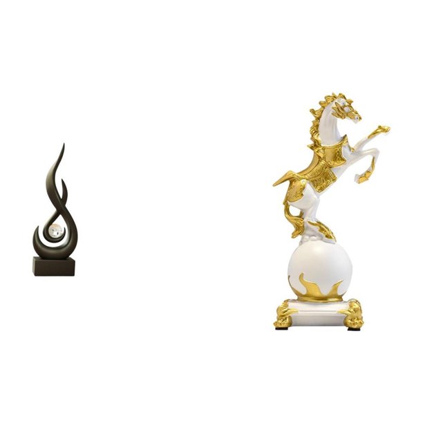 Estatua Abstracta De Caballo De Fuego, Arte Moderno, Escultura De Resina Con Forma De Animal En Llamas, Adorno De Escritorio Para Sala De Estar, Armario, Dormitorio, Centro De Mesa, Chimenea,