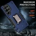 thumbnail image 7 of Decase For Samsung Galaxy S22 Ultra Case 6.8 inch,Armor Shockproof Metal Magnetic Ring Stand Hard PC Cover,Blue, 7 of 7