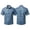 Blue, variant on Camo Print Plus Size Shirts for Men Short Sleeve Button Down Lapel Shirt with Chest Pocket Lightweight Baggy Casual Summer Tops