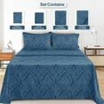 thumbnail image 6 of Lux Decor Collection 6 Piece Paisley Sheet Set, Luxury Bed Sheets Queen - Navy Blue Bed Sheets, 6 of 9
