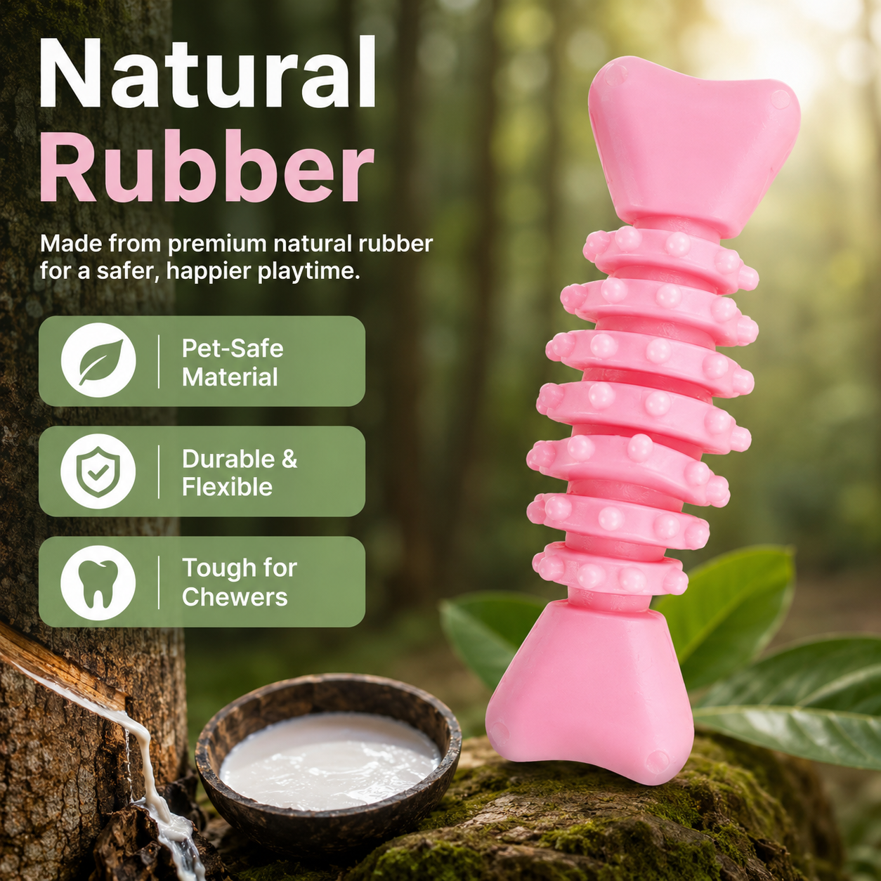 COUTEER Puppy Toys, 6-Pack Dog Chew Set, Pink photo 5