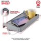 thumbnail image 2 of Bedside Shelf for Bed, College Dorm Room, Bunk Bed Shelf/Caddy for Top Bunk, Clip On Nightstand Tray with Cord and Cup Holder for Table Storage (White), 2 of 5