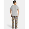 thumbnail image 2 of Fox + Badger Men's Short Sleeve Top and Pajama Pants Sleep Set, 2-Piece, Sizes S-XXL, 2 of 4
