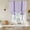 Purple, White, variant on Grey Stripe Tie Up Curtains 45 Inches Long, Kitchen Window Curtains Over Sink, Gray Striped Modern Minimalist Geometric Lines Small Window Curtains Balloon Curtains Valances for Bedroom/Cafe 34"x45"