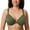 Ivy Green, variant on DELIMIRA Women's Front Closure Bras Plus Size Lace Full Coverage Underwire Unlined Bra