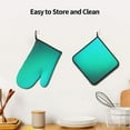 thumbnail image 6 of KLL Turquoise Light Blue Pattern Oven Mitts and Pot Holders 2pcs Sets for Kitchen, Oven Mitt Heat Resistant 536°F, Oven Gloves for Kitchen,Cooking and Baking, 6 of 7