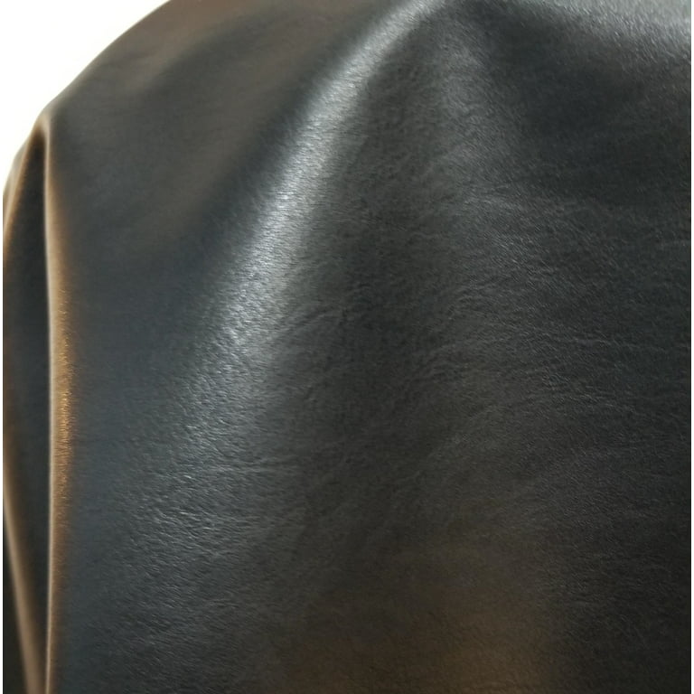 Black Soft Tumbled Faux {Peta- Approved Vegan} Leather by The Yard  Synthetic Pleather 0.9 mm Optima 1 Yard 52 inch Wide x 36 inch Long Soft  Smooth