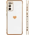 thumbnail image 4 of Compatible with Samsung Galaxy S20 Fe Case Love Heart Plating Electroplate Luxury Elegant Case Camera Protector Soft TPU Shockproof Protective Corner Back Cover Galaxy S20 Fe Case -White, 4 of 10