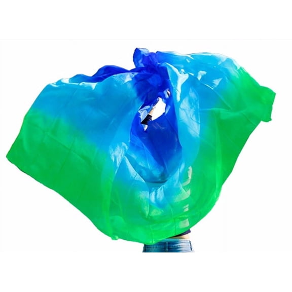 Silk Belly Dance Veil 3-color Gradient Veil Dance Performance Props