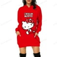 thumbnail image 3 of Nueva sudadera con capucha de la película de dibujos animados HELLO KITTY divertida de primavera para mujer, sudadera con gráficos lindos de anime, sudadera vintage ajustada con capucha para mujer, 3 of 5