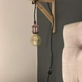 thumbnail image 3 of Kiven Vintage Metal Light Sockets Pendant Hanging Light Cord Kit Plug-in Light Fixture with Dimmer Switch E26 Base Retro 14.7 Foot Twisted Black Textile Cord for Industrial Light Fixture in Basement,, 3 of 5