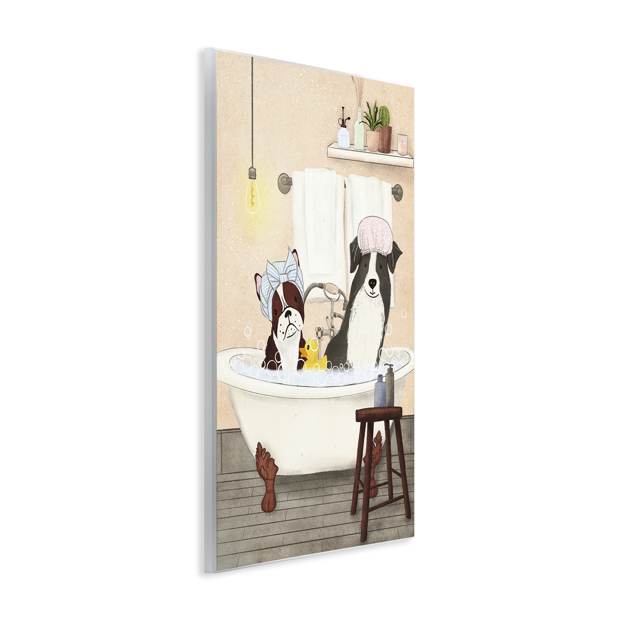 Stupell Industries Doggie Bath Time Typography Painting Unframed Art Print Wall Art, 13 x 19