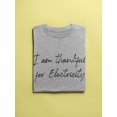thumbnail image 3 of I'm Thankful For Electricity Women T-Shirt, Female XX-Large, 3 of 4